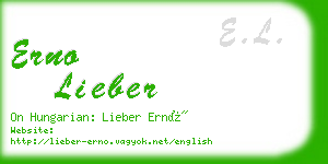 erno lieber business card